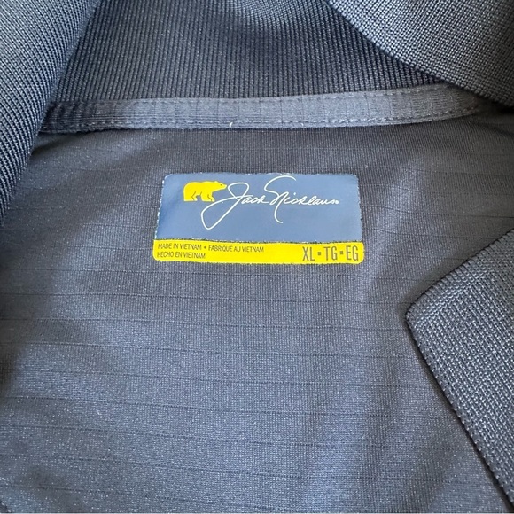 Jack Nicklaus Polo Mens XL Solid Navy Blue Performance Golden Bear Golf - Picture 4 of 9
